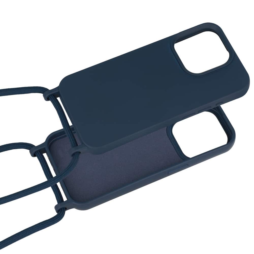 OEM Σιλικόνης με Λουράκι - θήκη για Apple iPhone 15 Pro Max - Μπλε - Image 4