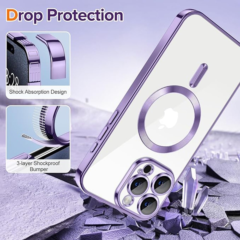 Techsuit - Luxury Crystal MagSafe - Apple iPhone 15 Pro Max - Μωβ - Image 4