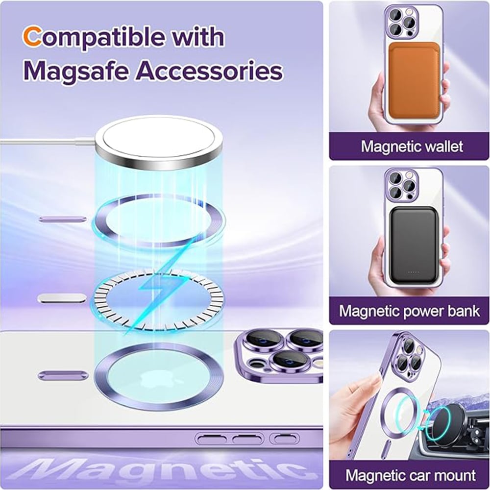Techsuit - Luxury Crystal MagSafe - Apple iPhone 15 Pro Max - Μωβ - Image 6