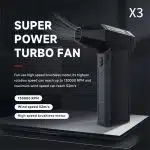 Techsuit - Mini Super Jet Fan (X3) - Ασύρματος, για Καθαρισμό, 3000mAh, 130000RPM - Μαύρο - Image 11