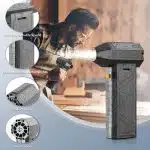 Techsuit - Mini Super Jet Fan (YY01) - Τούρμπο Ανεμιστήρας και Σφυρί, με 3 Ρυθμιζόμενες Ταχύτητες, 120W, 8000mAh, 130000RPM - Μαύρο - Image 6
