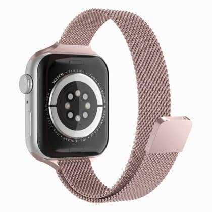 Techsuit - Watchband (W034) - Apple Watch 1/2/3/4/5/6/7/8/9/10/SE/SE 2/Ultra/Ultra 2 (42/44/45/46/49mm) - Pink