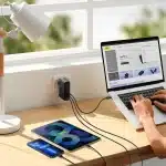Baseus GaN5 Pro γρήγορος φορτιστής 2xUSB-C + USB 140W EU μαύρος (CCGP100201) - Image 10