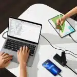 Baseus GaN5 Pro γρήγορος φορτιστής 2xUSB-C + USB 140W EU μαύρος (CCGP100201) - Image 11