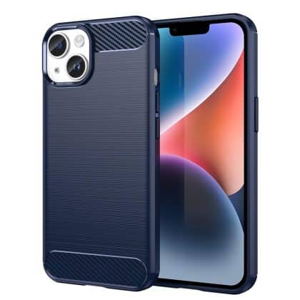 Techsuit Carbon Silicone - θήκη για Apple iPhone 14 - Μπλε