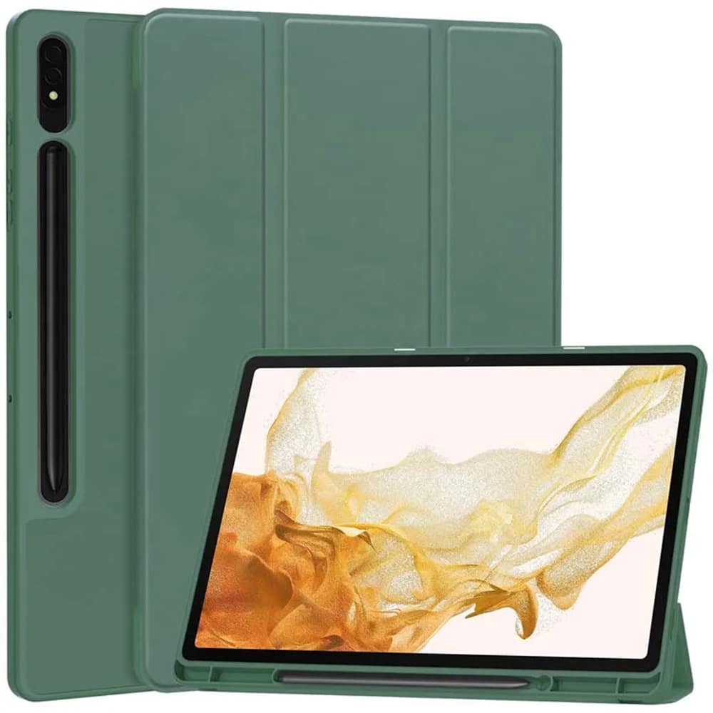 Techsuit - Flex Trifold (with Pencil Holder) - Samsung Galaxy Tab S7 Plus / S8 Plus - Green - Image 7