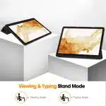 Techsuit - Flex Trifold (with Pencil Holder) - Samsung Galaxy Tab S8 Ultra - Gray - Image 5