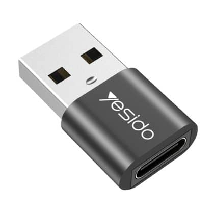 Yesido - Προσαρμογέας OTG (GS09) - USB σε Type-C, Plug & Play, 5Gbps - Μαύρο