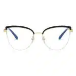 Techsuit - Γυαλιά Anti-Blue Light Reflex Metal (F95679-C5) - Πεταλούδα - Λαμπερό Μαύρο One Size - Image 3