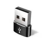 Techsuit - Προσαρμογέας - USB-C σε USB, 3A - Μαύρο - Image 2