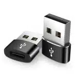 Techsuit - Προσαρμογέας - USB-C σε USB, 3A - Μαύρο - Image 4