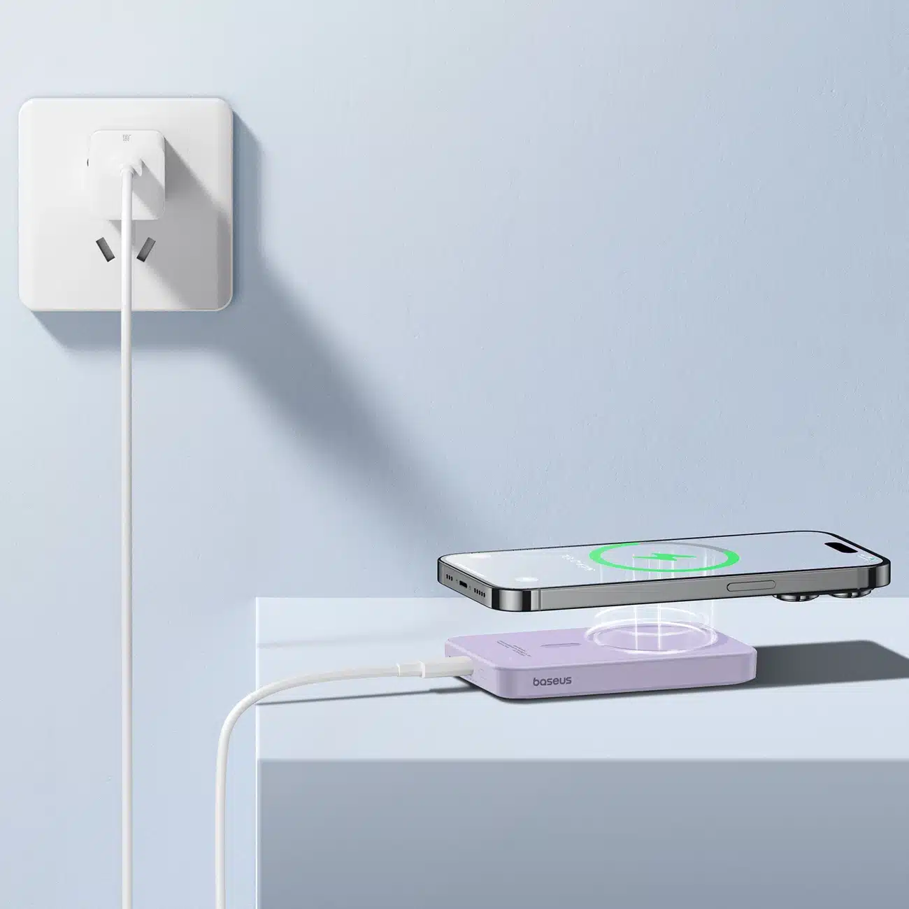 Baseus mini power bank 5000mAh 20W + καλώδιο USB-C (20V/3A) - μωβ - Image 12