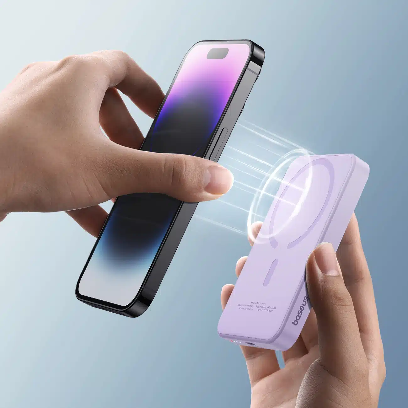 Baseus mini power bank 5000mAh 20W + καλώδιο USB-C (20V/3A) - μωβ - Image 6