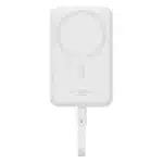 Baseus Magnetic Mini MagSafe 10000mAh 30W powerbank με ενσωματωμένο καλώδιο USB-C - λευκό + Baseus Simple Series USB-C - USB-C 60W 0.3m καλώδιο - Image 2