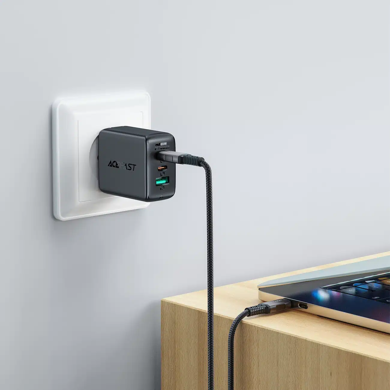Acefast C1-09 Καλώδιο USB-C / USB-C USB4 PD3.1 5A 1m - γκρι-μαύρο - Image 6