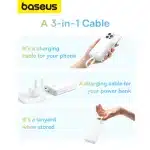 Baseus Magnetic Mini MagSafe 10000mAh 20W powerbank με ενσωματωμένο καλώδιο Lightning - λευκό - Image 12