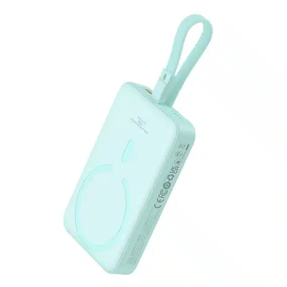Baseus Magnetic Mini MagSafe 10000mAh 20W powerbank με ενσωματωμένο καλώδιο Lightning - μπλε