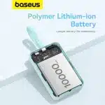 Baseus Magnetic Mini MagSafe 10000mAh 20W powerbank με ενσωματωμένο καλώδιο Lightning - μπλε - Image 13