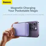 Baseus Magnetic Mini Powerbank 20000 mAh 20W - μωβ + καλώδιο USB-C / USB-C - Image 10