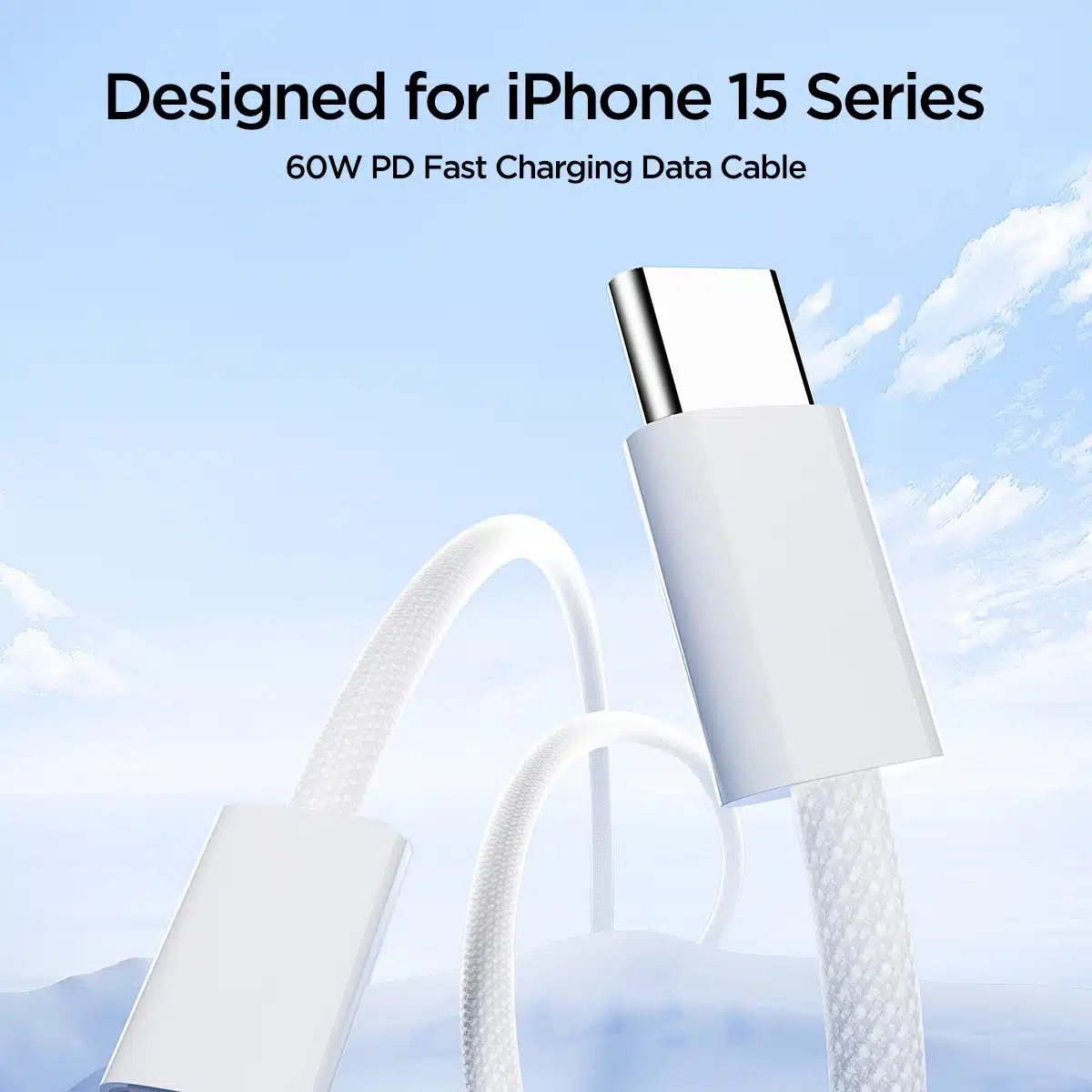 Joyroom S-A45 Ben Series καλώδιο USB-C / USB-C 60W 1 m - λευκό - Image 3