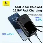 Baseus Qpow Pro+ 20000mAh 22.5W powerbank με ενσωματωμένο καλώδιο USB-C και οθόνη - μαύρο - Image 10
