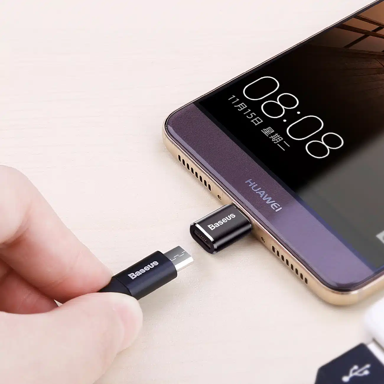 Baseus Mini Micro USB σε USB-C αντάπτορας - μαύρος - Image 9
