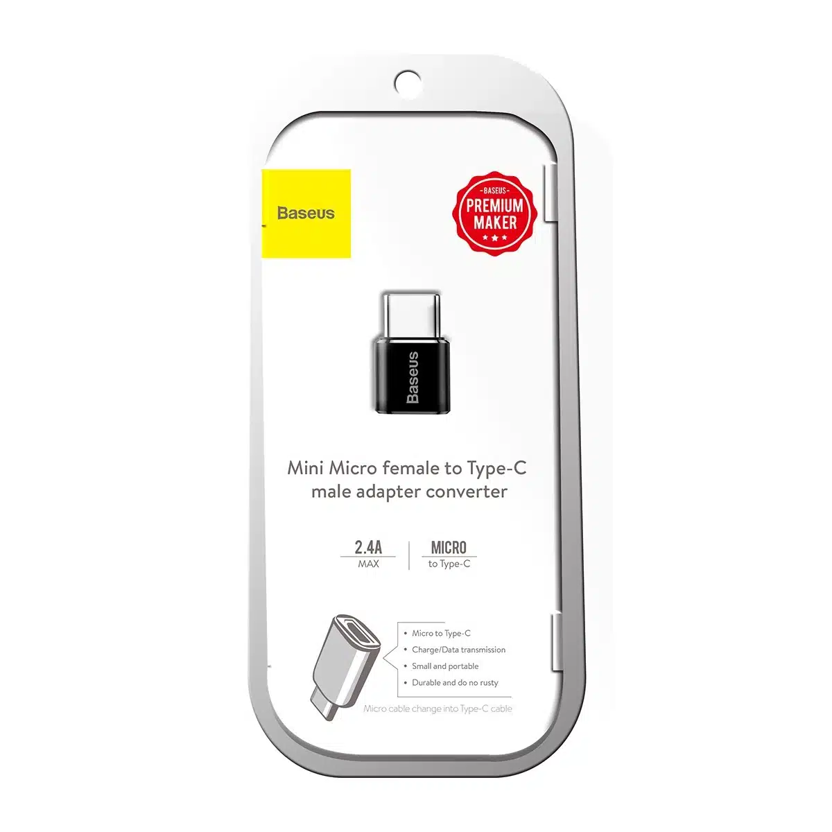 Baseus Mini Micro USB σε USB-C αντάπτορας - μαύρος - Image 7