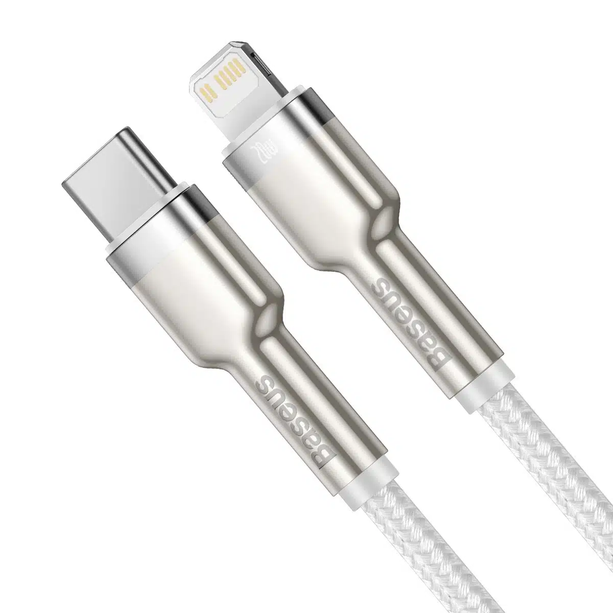 Baseus Cafule Series Metal Data USB-C / Lightning 20W PD καλώδιο 2 m - λευκό - Image 2