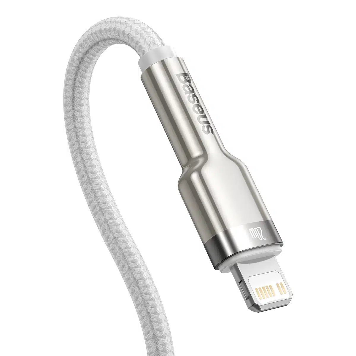 Baseus Cafule Series Metal Data USB-C / Lightning 20W PD καλώδιο 2 m - λευκό - Image 3