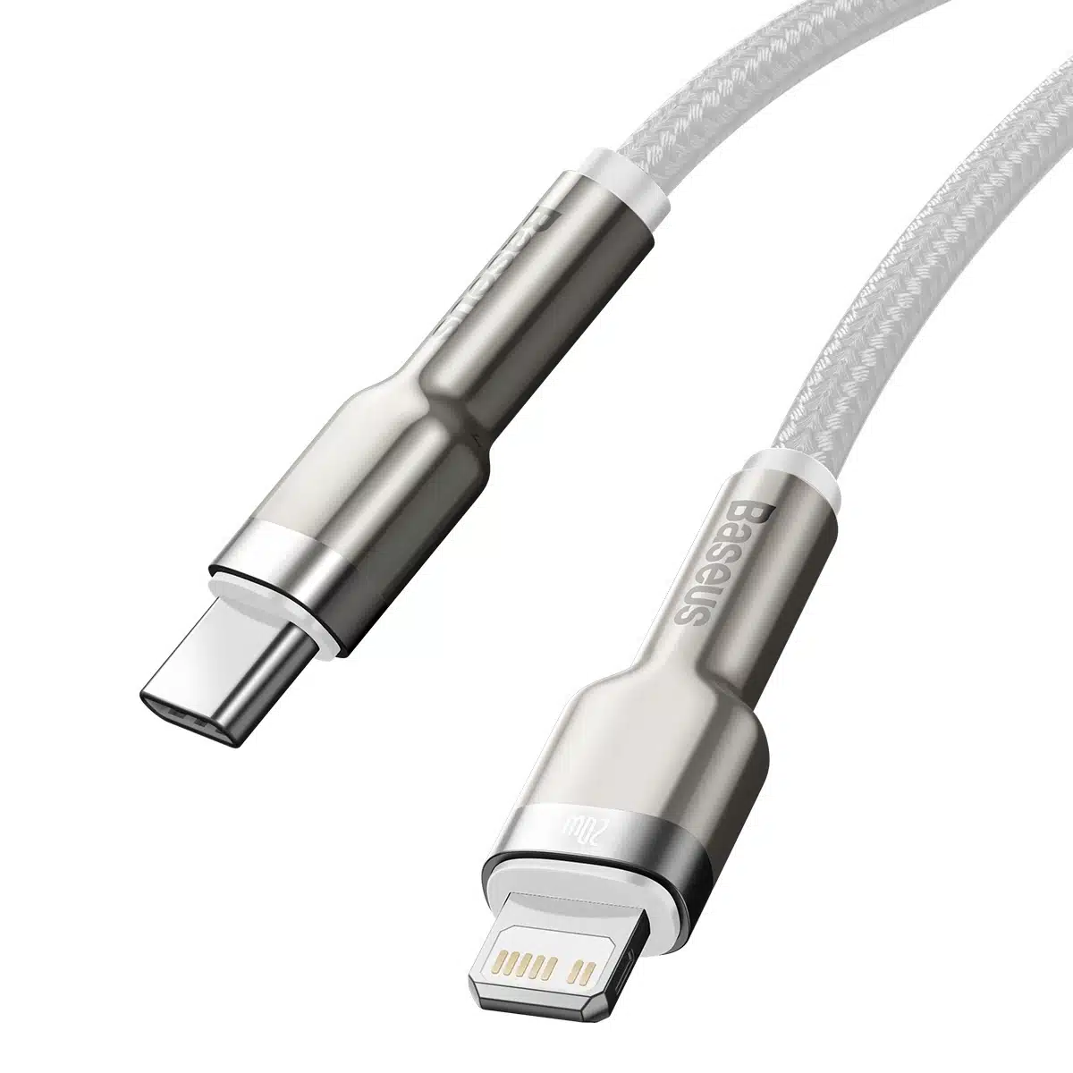 Baseus Cafule Series Metal Data USB-C / Lightning 20W PD καλώδιο 2 m - λευκό - Image 4