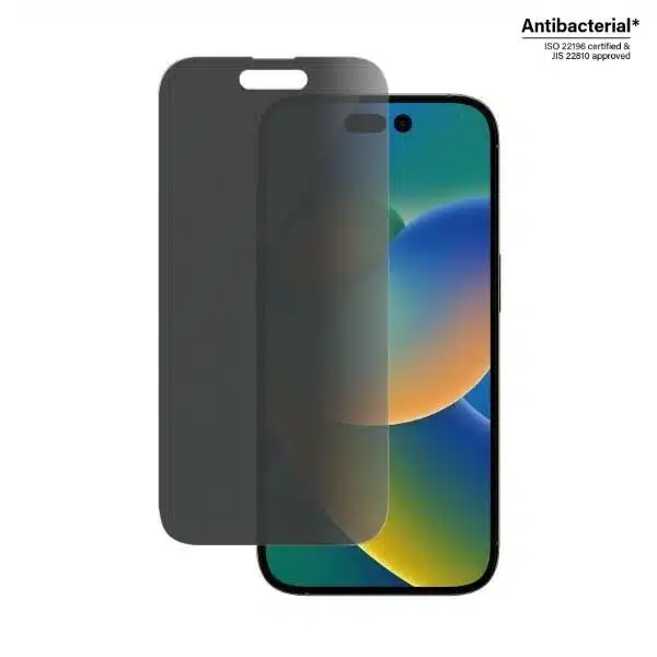 PanzerGlass Classic Fit αντιβακτηριδιακό γυαλί ιδιωτικότητας για iPhone 14 Pro - Image 3