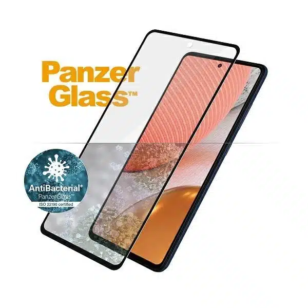 PanzerGlass Αντιβακτηριδιακό γυαλί E2E Microfracture για Samsung Galaxy A72 - με μαύρο πλαίσιο - Image 2