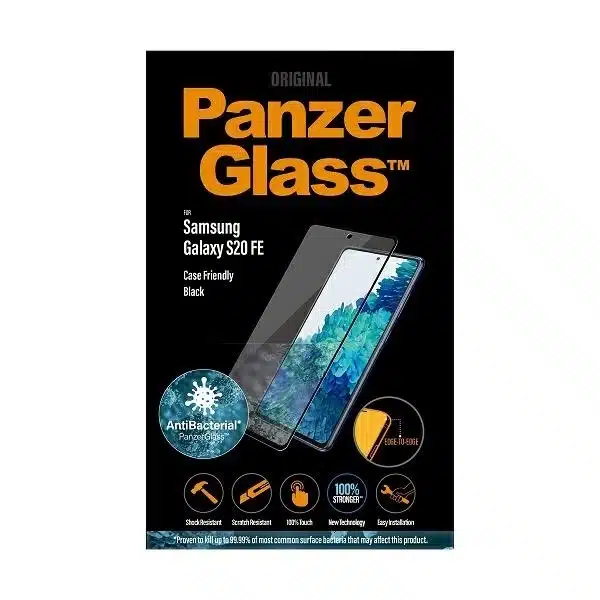 PanzerGlass Αντιβακτηριδιακό γυαλί E2E Microfracture για Samsung Galaxy S20 FE - με μαύρο πλαίσιο - Image 3