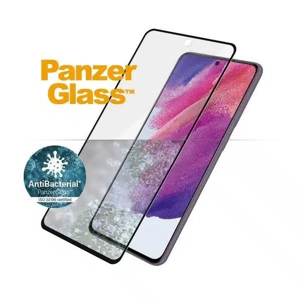 PanzerGlass Αντιβακτηριδιακό γυαλί E2E Microfracture για Samsung Galaxy S21 FE - με μαύρο πλαίσιο - Image 4