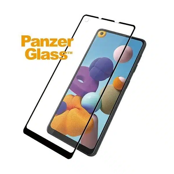PanzerGlass E2E Κανονικό επιθεματικό γυαλί για Samsung Galaxy A21 - με μαύρο πλαίσιο - Image 2