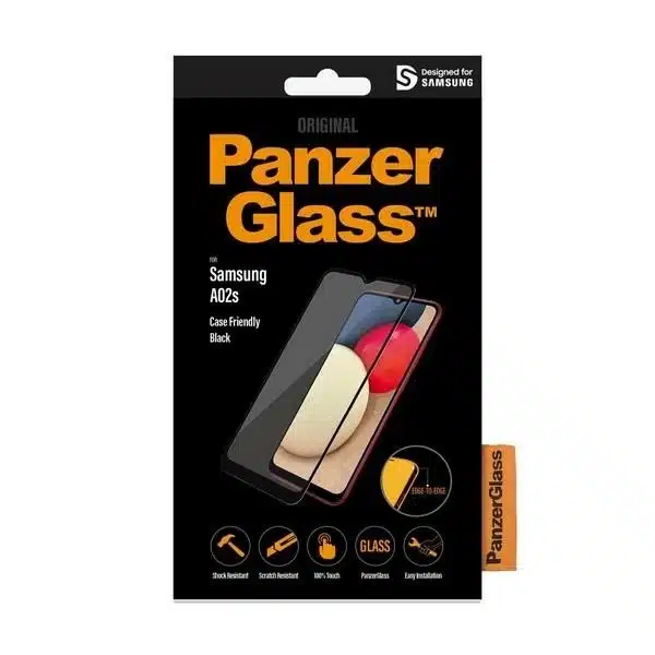 PanzerGlass E2E Super+ αντιβακτηριδιακό ειδικό γυαλί για Samsung Galaxy A02s - με μαύρο πλαίσιο - Image 3