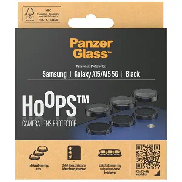 PanzerGlass Προστασία Κάμερας Hoops για Samsung Galaxy A15 / A15 5G - με Μαύρο Πλαίσιο - Image 4