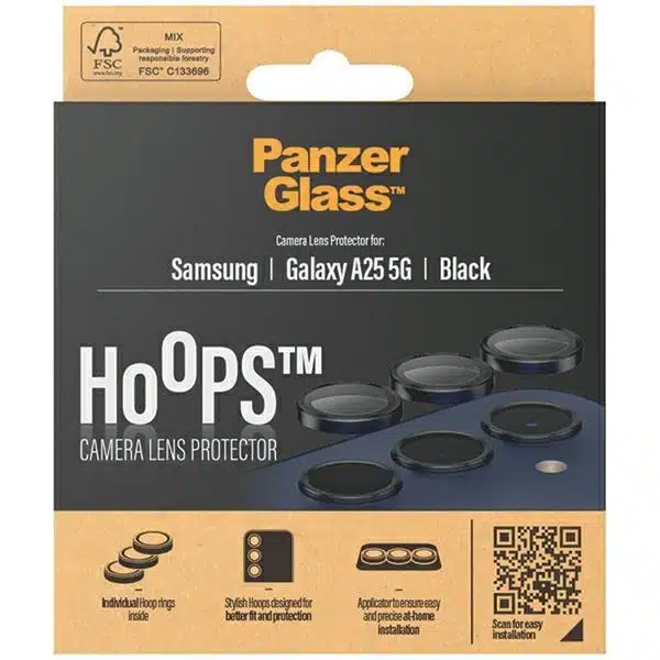 PanzerGlass Hoops Προστασία Κάμερας για Samsung Galaxy A25 5G - με Μαύρο Πλαίσιο - Image 4