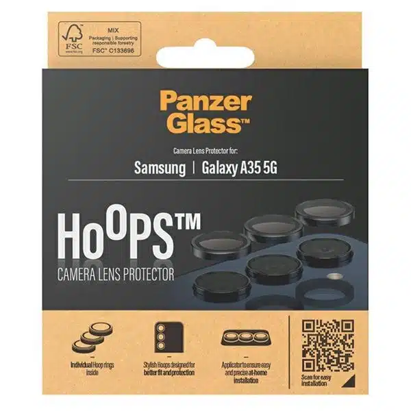 PanzerGlass Hoops Προστασία Κάμερας για Samsung Galaxy A35 5G - με Μαύρο Πλαίσιο - Image 4