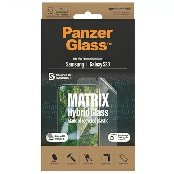 PanzerGlass Matrix υβριδικό γυαλί με θέση για Samsung Galaxy S23 - Image 3