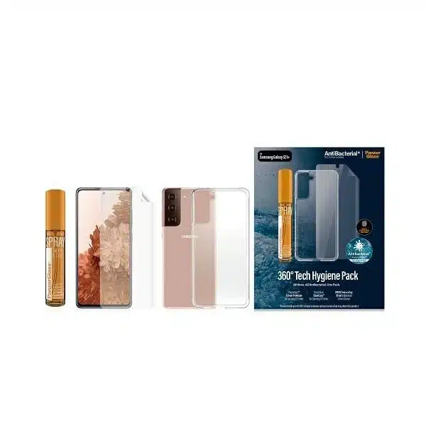 Σετ προστασίας PanzerGlass για Samsung Galaxy S21+ μεμβράνη TPU + ClearCase + υγρό καθαρισμού 30ml - Image 2