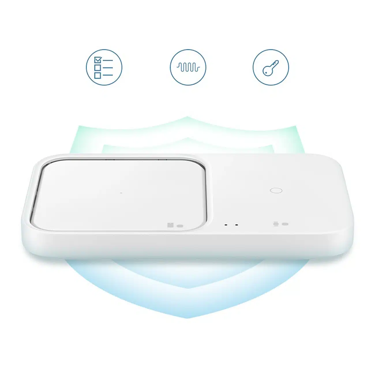 Samsung Ασύρματος Φορτιστής Duo EP-P5400TWEGEU ινδυκτικός φορτιστής 15W - λευκός + φορτιστής ρεύματος + καλώδιο - Image 11