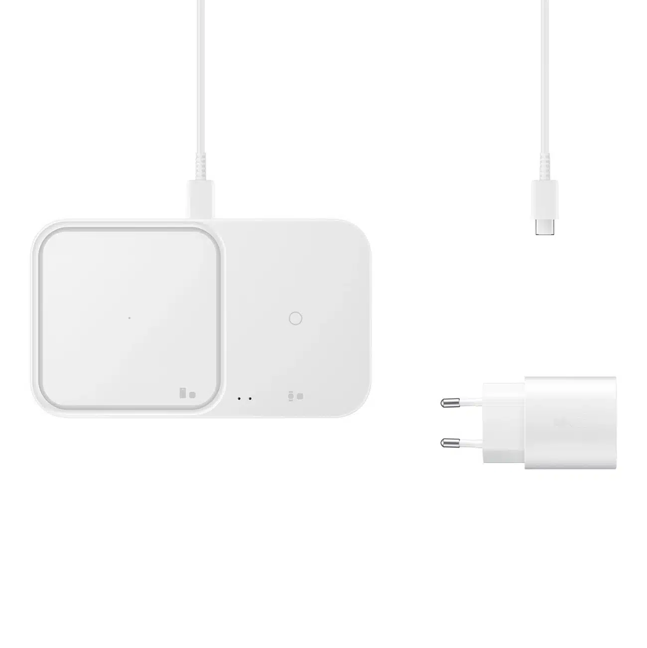 Samsung Ασύρματος Φορτιστής Duo EP-P5400TWEGEU ινδυκτικός φορτιστής 15W - λευκός + φορτιστής ρεύματος + καλώδιο - Image 6