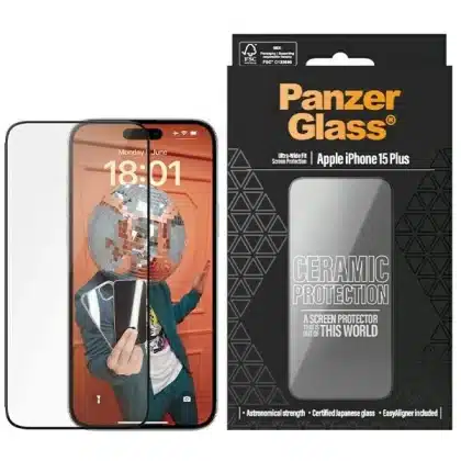 PanzerGlass Κεραμική Προστασία κεραμικό γυαλί για iPhone 15 Plus με θέση