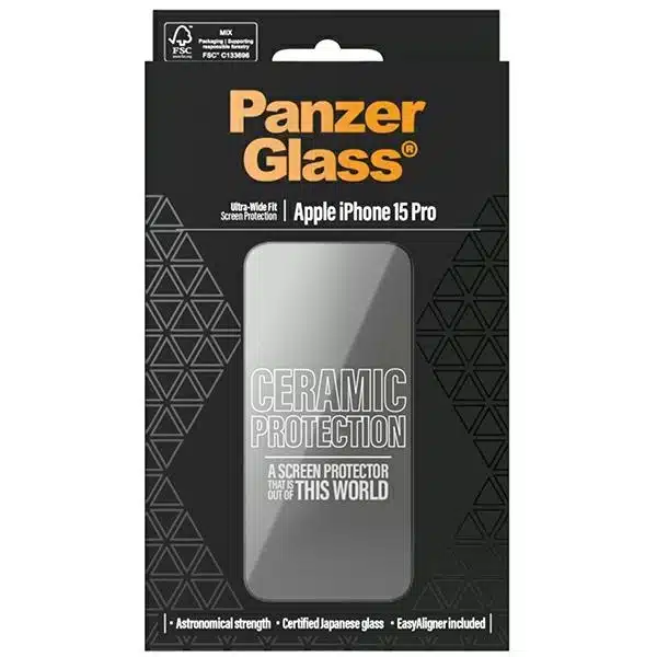 PanzerGlass Κεραμική Προστασία κεραμικό γυαλί για iPhone 15 Pro με θέση - Image 4
