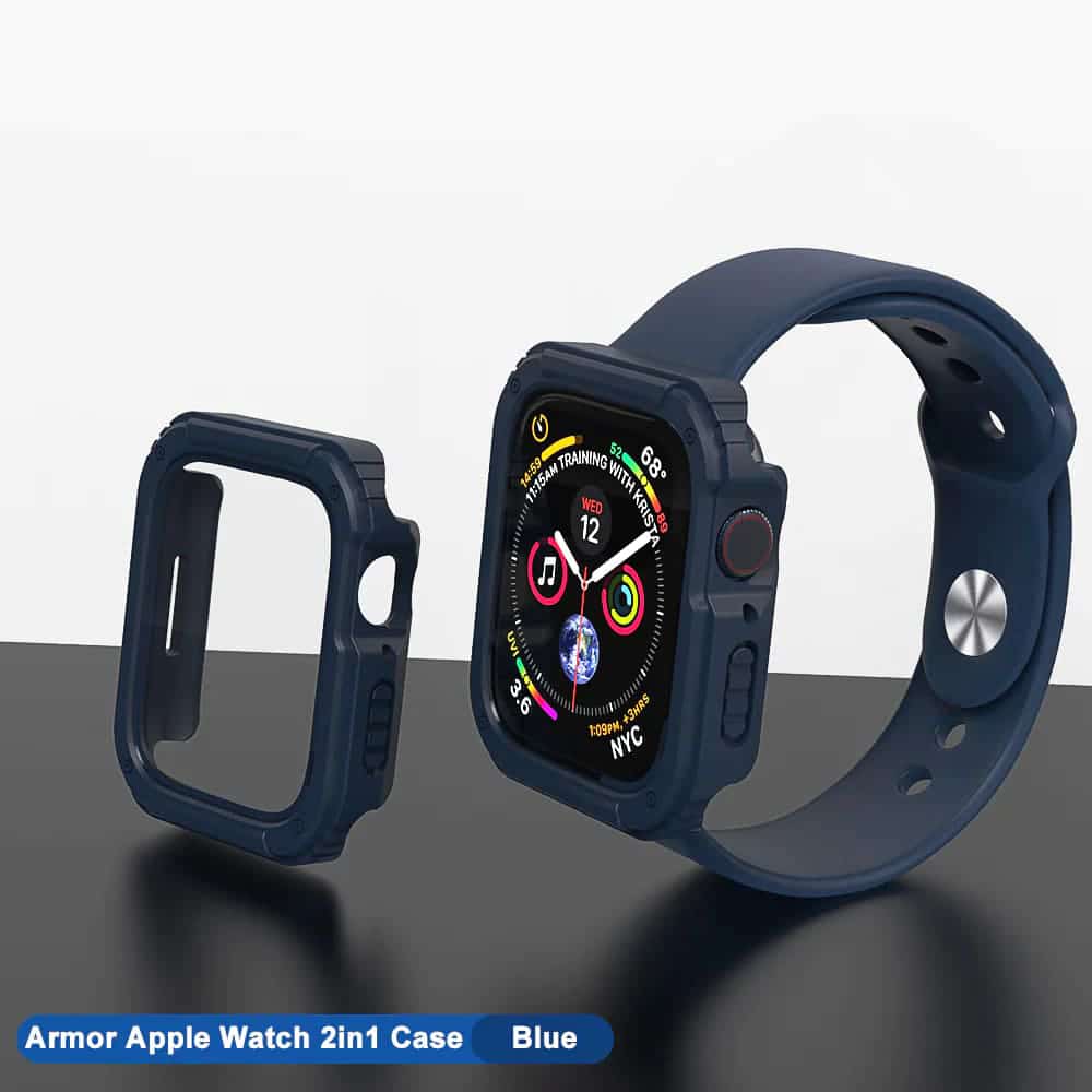 Lito - Θήκη Armor 360 Watch + Προστατευτικό Οθόνης - Apple Watch 1 / 2 / 3 (38mm) - Μπλε - Image 5