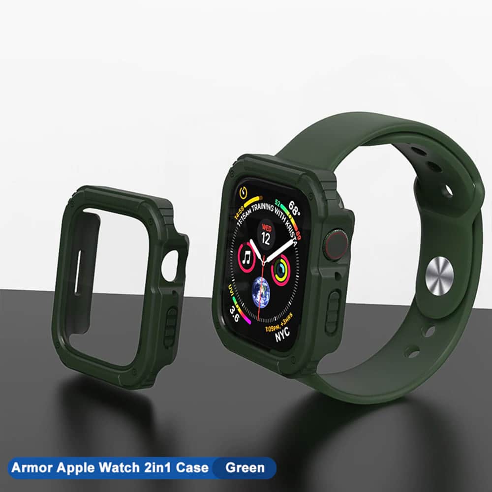 Lito - Θήκη Watch Armor 360 + Προστατευτικό Οθόνης - Apple Watch 4 / 5/ 6/ SE / SE 2 (40mm) - Πράσινο - Image 3