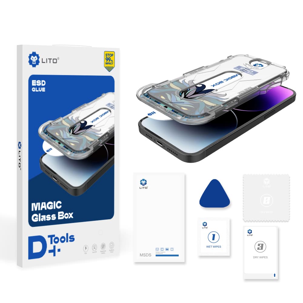 Lito - Μαγικό Κουτί Γυαλιού D+ Tools - iPhone X / XS - Διάφανο - Image 3