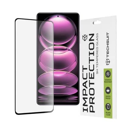 Techsuit - 111D Πλήρης Κάλυψη / Full Glue Γυαλί - Xiaomi Redmi Note 12 Pro 5G / 12 Pro+ / Poco X5 Pro - Μαύρο