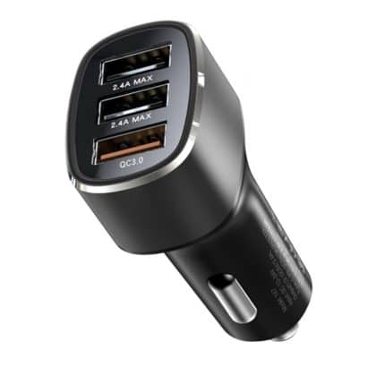 Yesido - Φορτιστής Αυτοκινήτου (Y46) - 3x USB, 2.4A, Q.C3.0, Γρήγορη Φόρτιση, 42W - Μαύρος